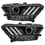 15-17 Ford Mustang Oracle 8199-332 Pre-Assembled Headlights -Dynamic ColorSHIFT RGB+A - Black Edition