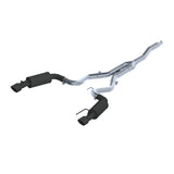 15-23 Ford Mustang V6 2.3L EB MBRP S7274BLK Black 3in Cat Back Dual Split Rear Exit (Street Version)