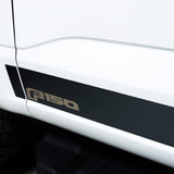 Putco 2021-2025 Ford F-150 Super Crew 5.5ft Box Ford Licensed Blk Platinum Rocker Panels (4.25in 12pc)