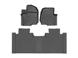 15-23 Ford F-150 SuperCab, SuperCrew WeatherTech 44697-1-3IM Front FloorLiners and Rear 3D Floor Mats -Black