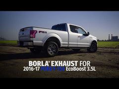 15-20 F150 V6 2.7L & 3.5L Ecoboost / 5.0L V8 Borla 140617BC Angle-Cut Touring Truck Side Exit Cat-Back Exhaust Black Chrome Tips