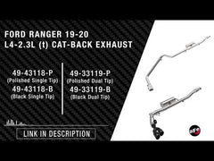 19-23 Ford Ranger L4 2.3L Ecoboost aFe 49-33119-B Rebel Series 3in 304 SS Cat-Back Exhaust Side Exit w/ Black Tips