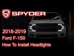 18-19 Ford F-150 Spyder 5086648 Proj Headlights -Halogen Model -LED Seq Turn -Blk PRO-YD-FF15018-LBSEQ-BK