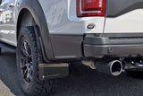 17-19 Ford Raptor Rally Armor MF53-UR-BLK/WH Mud Flaps Black with White Logo