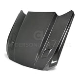 15-17 Ford Mustang Anderson Composites AC-HD15FDMU-CJ-DS Double Sided Carbon Fiber Cowl Hood