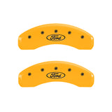 10-11 Ford F-150 MGP 10090SFRDYL 4 Caliper Covers Engraved Front & Rear Oval Logo/Ford Yellow Finish Black Character