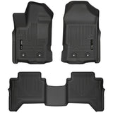 19-23 Ford Ranger Husky Liners 94101 Weatherbeater Black Front & 2nd Seat Floor Liners