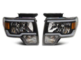 09-14 Ford F-150 Raxiom T566368 Axial Series Headlight w/ SEQL LED Bar- Blk Housing (Clear Lens)