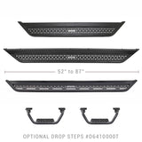 15-24 Ford F-150 / 19-24 Ranger Go Rhino D6410000T Dominator Extreme D6 SideSteps Tex Blk 4in Drop Down Steps (Pair)