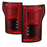 15-17 Ford F-150 Spyder 5085320 LED Tail Lights (w/ Blind Spot) - Red Clear