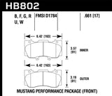 15-20 Ford Mustang Performance Package Hawk Performance HB802F.661 HPS Front Brake Pads