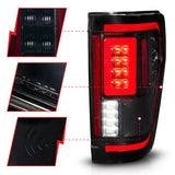 21-23 Ford F-150 ANZO 311476 LED Taillights Seq. Signal w/BLIS Cover -Smoke Blk (For Factory Halogen ONLY)