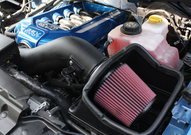 11-14 Ford F-150 5.0 V8 JLT Black Textured Cold Air Intake Kit System with Red Filter Cold Air Intakes JLT
