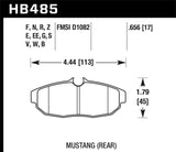 05-14 Ford Mustang Hawk Performance HB485E.656 Blue 9012 Race Rear Brake Pads