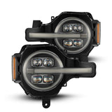 21-23 Ford Bronco / 22-23 Bronco Raptor AlphaRex 880260 NOVA-Series LED Projector Headlights Black