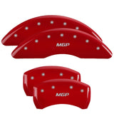 15-20 Ford Mustang MGP 10201SMGPRD 4 Caliper Covers Engraved Front & Rear MGP Red Finish Silver Character