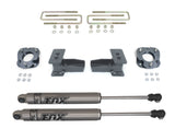 09-14 Ford F-150 2WD Maxtrac 903141F 4in Lift Blocks & U-Bolts w/ Rear FOX Shocks