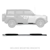 21-23 Ford Bronco Go Rhino 640071PS 4in OE Xtreme SideSteps-Stainless Steel-71in