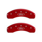 04-09 Ford F-150 MGP 10009SFRDRD 4 Caliper Covers Engraved Front & Rear Oval logo/Ford Red Finish Silver Character