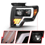 09-14 Ford F-150 ANZO 111445 Projector Light Bar G4 H.L. Black Amber