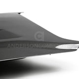 18-23 Ford Mustang GT Anderson Composites AC-HD18FDMU-SA-DS Type-SA Style Heat Extractor Double Sided Carbon Fiber Hood