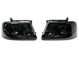 04-08 Ford F-150 Raxiom T551342Axial Series OEM Style Replacement Headlights- Chrome Housing- Smoked Lens