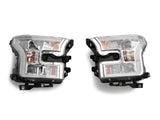 15-17 Ford F-150 Raxiom T542715 Projector Headlights w/ LED Accent-Chrome Housing(Clear Lens)