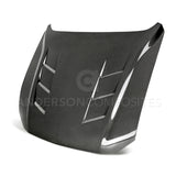 18-23 Ford Mustang GT Anderson Composites AC-HD18FDMU-SA-DS Type-SA Style Heat Extractor Double Sided Carbon Fiber Hood