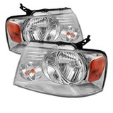 04-08 Ford F-150 xTune 5069825 Amber Crystal Headlights Chrome