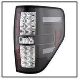 09-14 Ford F-150 Spyder 5008374 LED Tail Lights Black