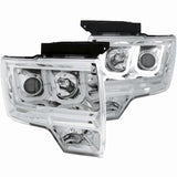 09-14 Ford F-150 / 10-14 Raptor ANZO 111264 Projector Headlights w/ U-Bar Chrome