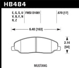 05-10 Ford Mustang Hawk Performance HB484G.670 DTC-60 Race Front Brake Pads