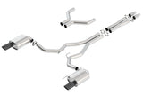 15-17 Ford Mustang GT V8 5.0L MT/AT Borla 140630BC Atak Cat-Back 3in pipe 4in Black Chrome Tips