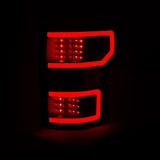 18-20 Ford F-150 ANZO 321338 Full LED Tail Lights - Black (Red Light Bar)