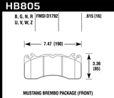 15-19 Ford Mustang Brembo Package Hawk Performance HB805N.615 HP Plus Front Brake Pads