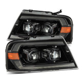 04-08 Ford F150 AlphaRex 880136 PRO-Series Projector Headlights Chrome w/ Sequential Signal and DRL