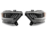 15-22 Ford Mustang GT350/ GT500 Raxiom 407613 LED Projector Headlights- Blk Housing (Clear Lens)