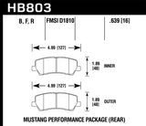 15-20 Ford Mustang Performance Package Hawk Performance HB803F.639 HPS Rear Brake Pads