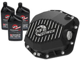 21-23 Ford Bronco L4 2.3L / V6 2.7L EB aFe 46-71291B Pro Series Rear Differential Cover Black w/ Machined Fins & Gear Oil