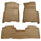 09-14 Ford F-150 Super Cab Husky Liners 98343 WeatherBeater Combo Tan Floor Liners