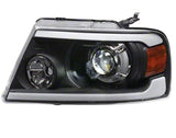 04-08 Ford F-150 Raxiom T566365 Axial Series LED Projector Headlights - Blk Housing (Clear Lens)