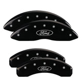 10-14 Ford F-150 MGP 10090SFRDBK 4 Caliper Covers Engraved Front & Rear Oval logo/Ford Black Finish Silver Characters