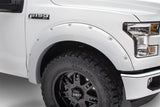 15-17 Ford F-150 Bushwacker 20935-12 Styleside Pocket Style Flares 4pc 78.9 / 67.1 / 97.6in Bed - Oxford White