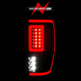 19-23 Ford Ranger ANZO 311447 Full LED Taillights w/ Lightbar Sequential Signal Black Housing - Smoke Lens