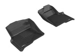 3D MAXpider 2009-2010 Ford F-150 Regular/Supercab/Supercrew Kagu 1st Row Floormat - Black Floor Mats - Rubber 3D MAXpider