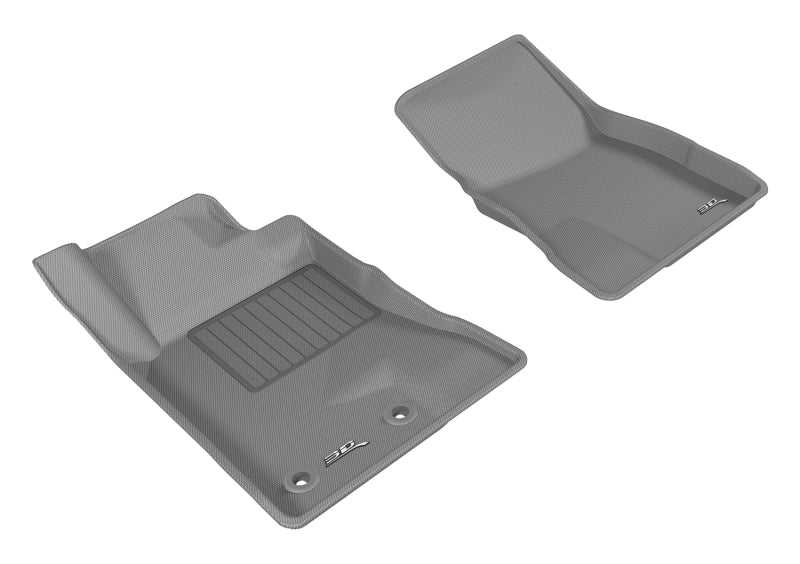 3D MAXpider 2015-2020 Ford Mustang Kagu 1st Row Floormat - Gray Floor Mats - Rubber 3D MAXpider