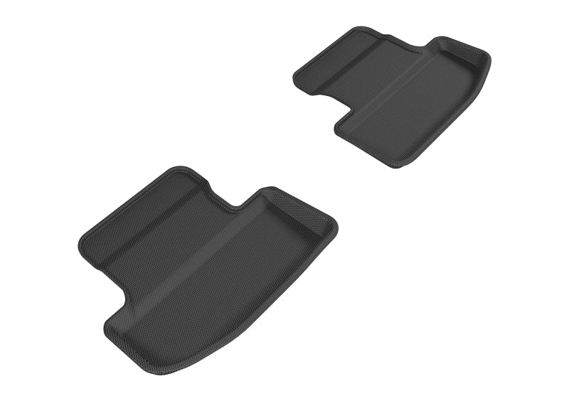 3D MAXpider 2015-2020 Ford Mustang Kagu 2nd Row Floormats - Black Floor Mats - Rubber 3D MAXpider