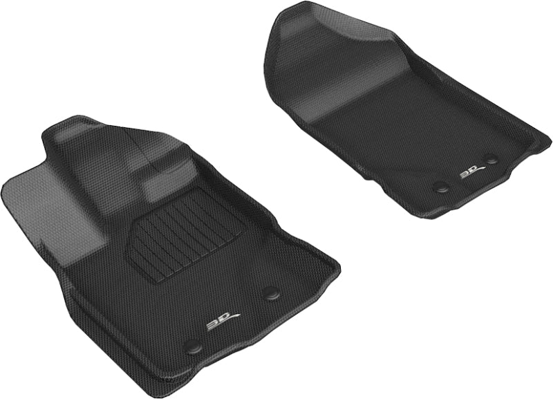 3D MAXpider 2019-2020 Ford Ranger Kagu 1st Row Floormat - Black Floor Mats - Rubber 3D MAXpider