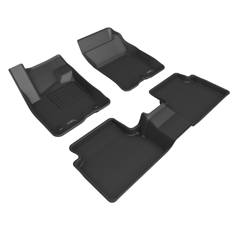 3D Maxpider 21-22 Ford Bronco Sport Kagu 1st 2nd Row - Floor Mat Set (Black) Floor Mats - Rubber 3D MAXpider