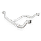 15-17 Ford F-150 V6 2.7L Stainless Works FT15ECODPCAT Downpipe 3in High-Flow Cats Y-Pipe Factory Connection